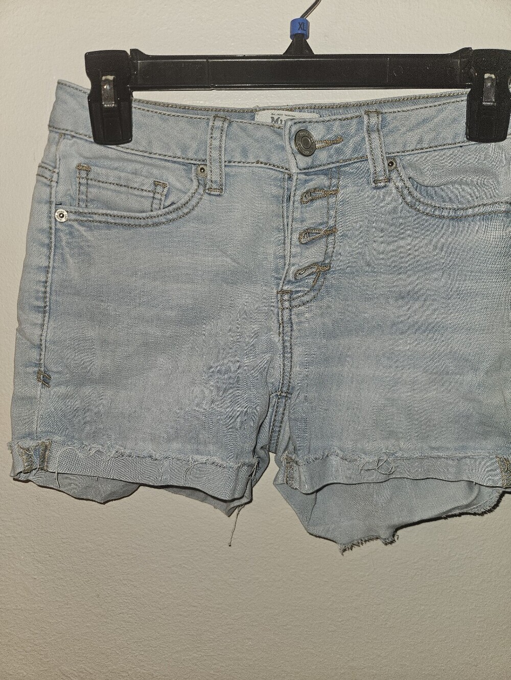 Mudd Flx Stretch Juniors Button Fly Jean Shorts Size 3